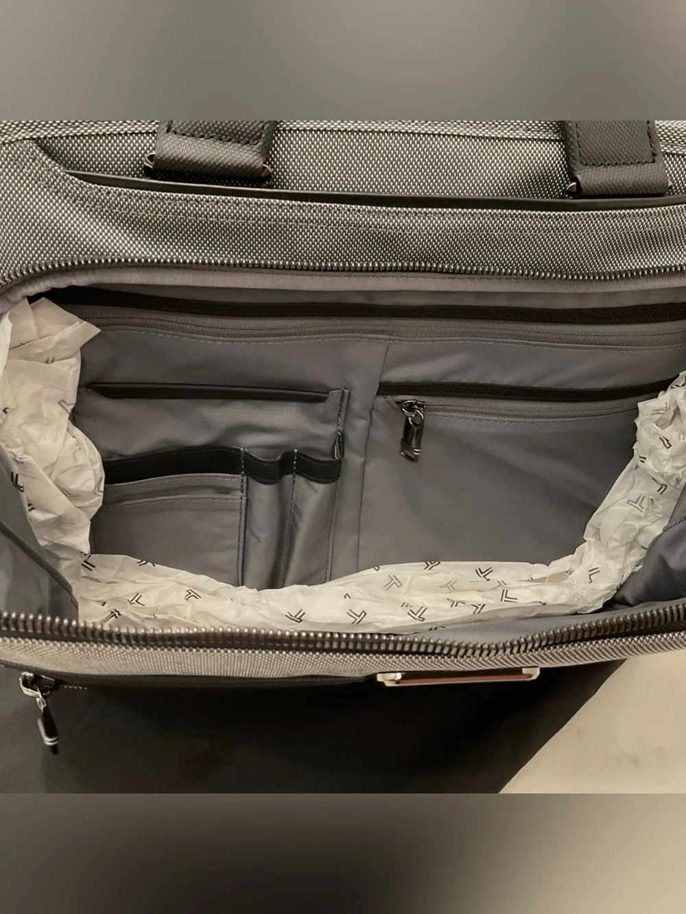 NEW Tumi ALPHA X 15.75” Organizer Laptop Brief Briefcase - METEOR GRAY & BLACK